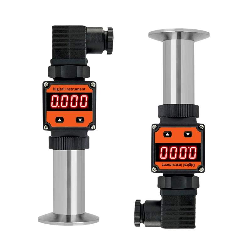 الغذاء الصيدلانية غشاء مسطح جهاز إرسال الضغط الصحي فلوش الحجاب الحاجز المشبك 50.5 مللي متر LCD 4-20mA عرض استشعار الضغط #3