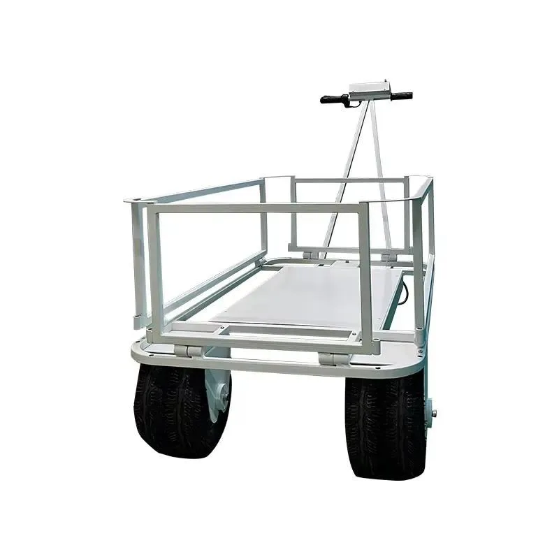 4 Wheel Metal Electric Truck Heavy Steel Garden Tool Cart for Outdoor Goods Transport