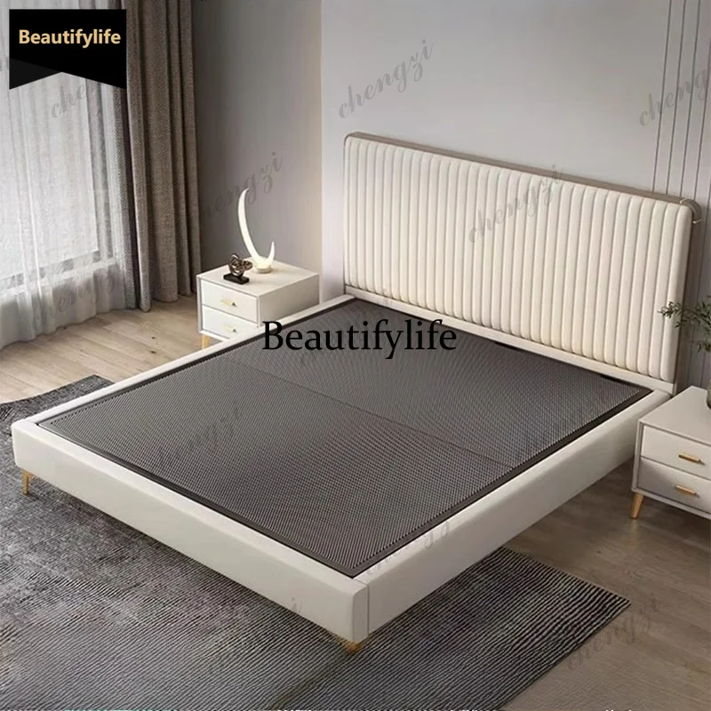 

Q181 Headboards Modern Bed Sofa Loft Frame Double Bedroom Design Massage Bed Simple Sleeping Letto Matrimoniale Unique Furniture