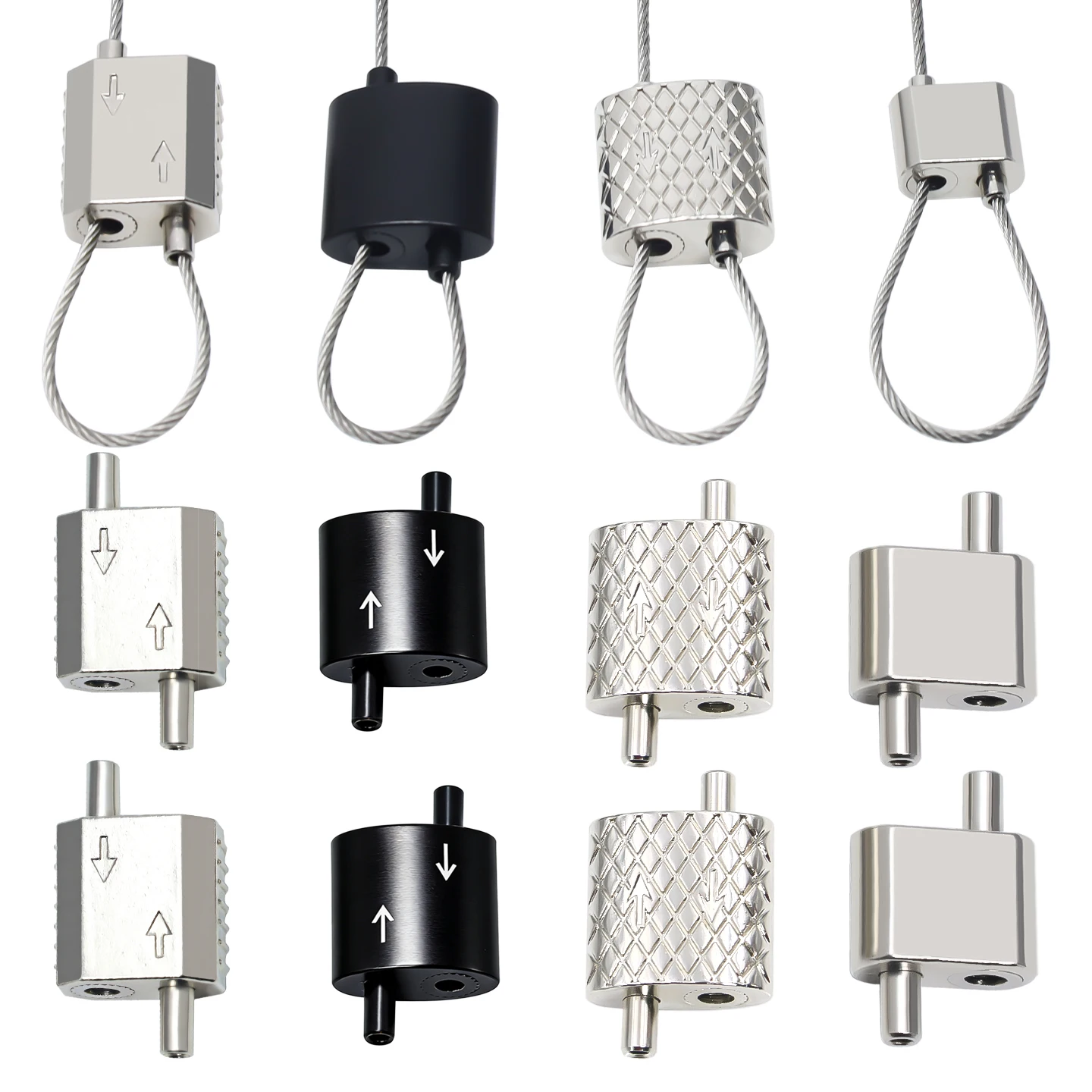 Picture 6: 2PCS Stainless Steel Cable Suspension Kit with 1.5mm Cable Clamps at Both Ends, Used for Hanging Paintings/Lighting Fixtures