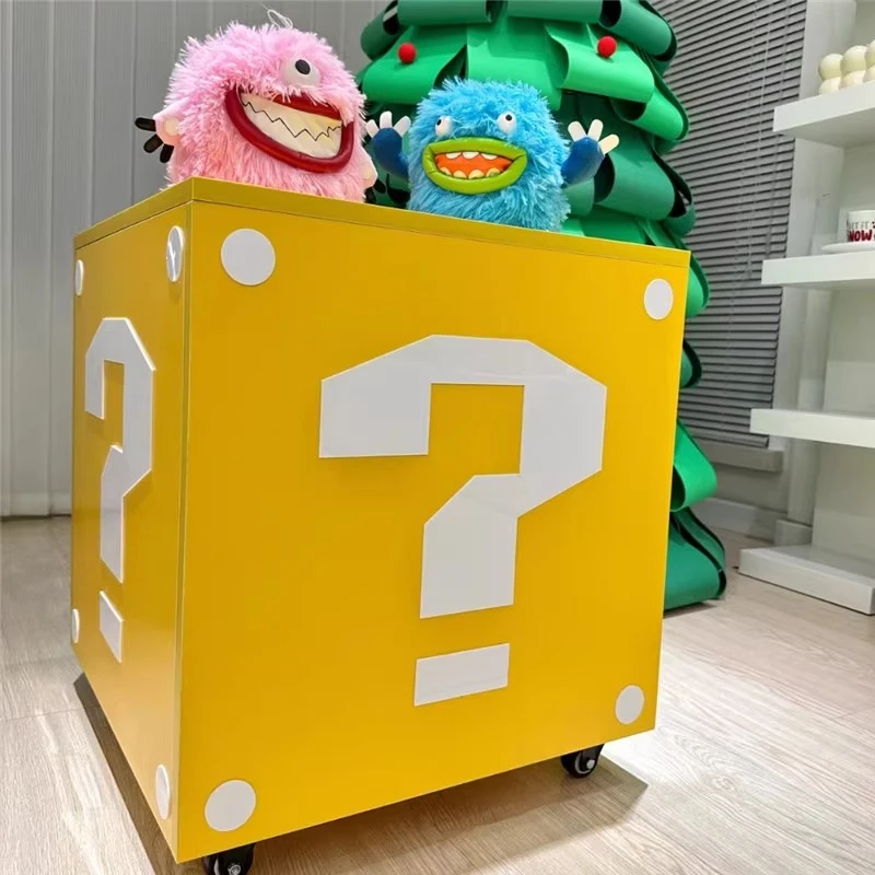 Question mark storage box coffee table small table children's toys snacks storage box rack bedside table