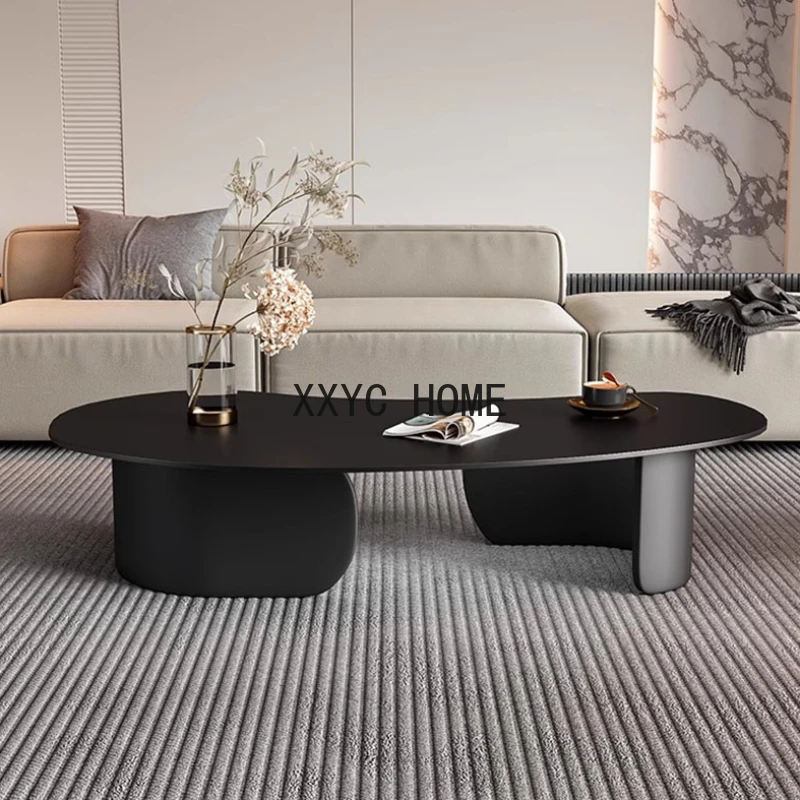 Clear Modern Coffee Tables Irregular Black Low Hotel Nordic Coffee Table Living Room Apartamento Mesa Auxiliar Furniture