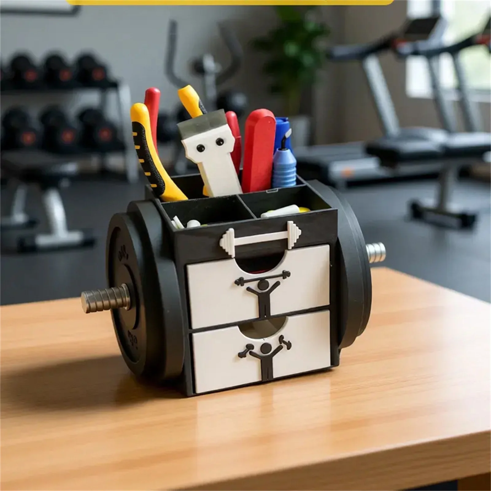 

Ящик для хранения инструментов в форме гантели, креативный ящик для хранения инструментов, практичный домашний ящик для хранения