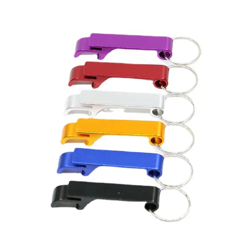 

50Pcs Bottle Opener Keychain Beer Opener Keychain Reusable Can Bottle Corkscrew Multifunctional Gripper Kitchen Supplies Tool