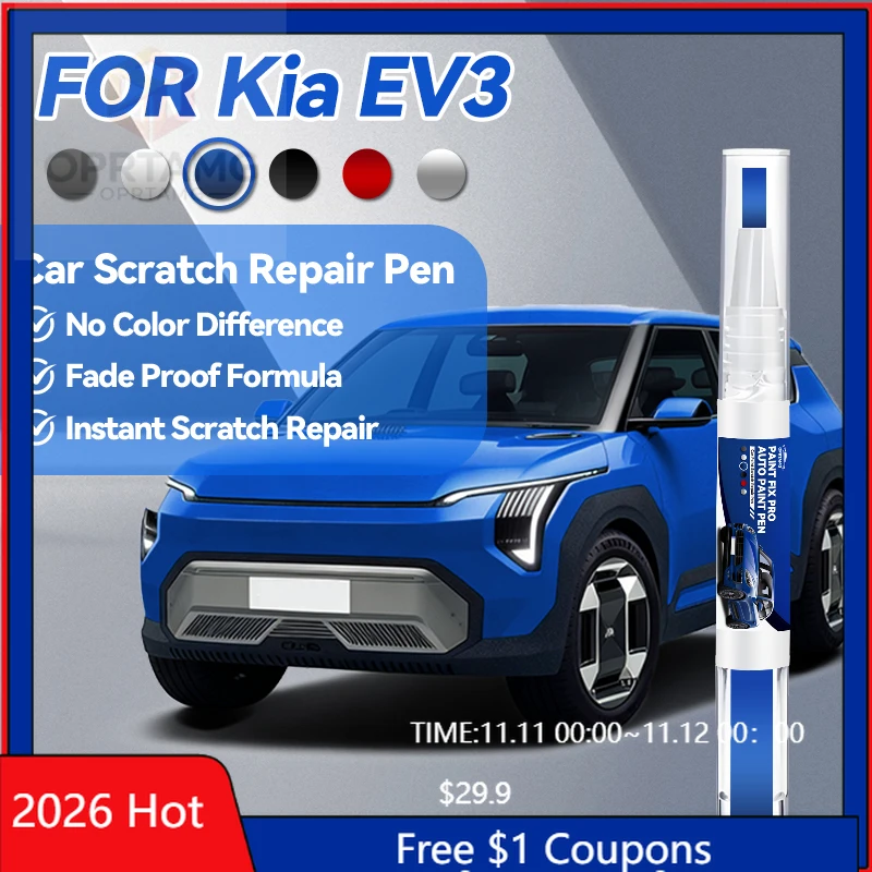 

Automotive Styling Tools Car Paint Repair Pen For KIA EV3 Paint Scratch Repair Accessories Black 9B Green Grey Orange 06 White P