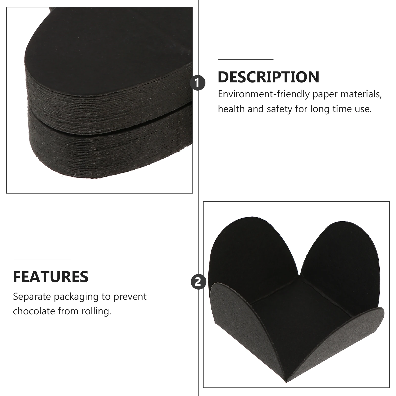 

100pcs Chocolate Cup Wrappers Paper Truffle Tray Candy Holder Eco-Friendly Baking Packaging Liner For Wedding Party Gift Box