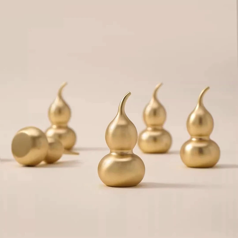 

YM Gold Gourd Cabinet Furniture Knobs - Solid Brass Kitchen Dresser Drawer Handles, Artistic & Durable Hardware Closet Pulls
