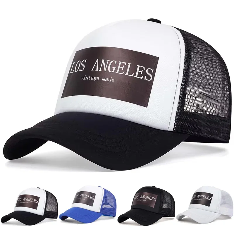 Gorras de béisbol unisex con estampado de Los Ángeles, gorras informales ajustables para primavera y verano, gorra para papá, gorra con protección solar
