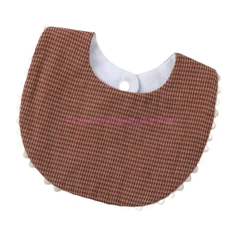 

85AE Cotton Bib Color Feeding Bib Breathable Absorbent Saliva Towel Newborns Baby Burping Cloth for Boys Girls