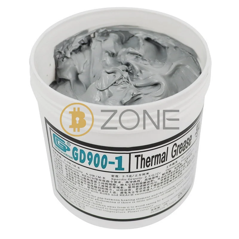 Imagem -04 - Graxa Condutora Térmica para Cpu e Refrigerador Conduzido Peso Líquido 1kg Cor Cinzenta Gd9001