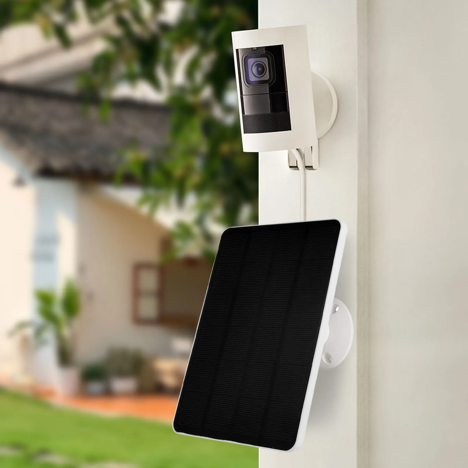 

2-4 Set 5W Solar Charger 360 Adjustable Mount Solar Charging Panel Solar Battery Charger for Security Camera Wireless Doorbell