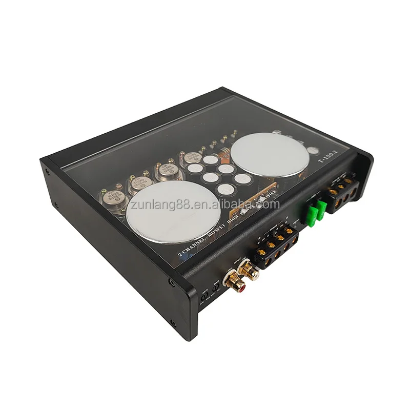 High Quality Car Speaker Amplifier Class AB Car Amplifiers 2CH Aluminum Car Sound Subwoofer Amplifier 2 Channel Amplifiers