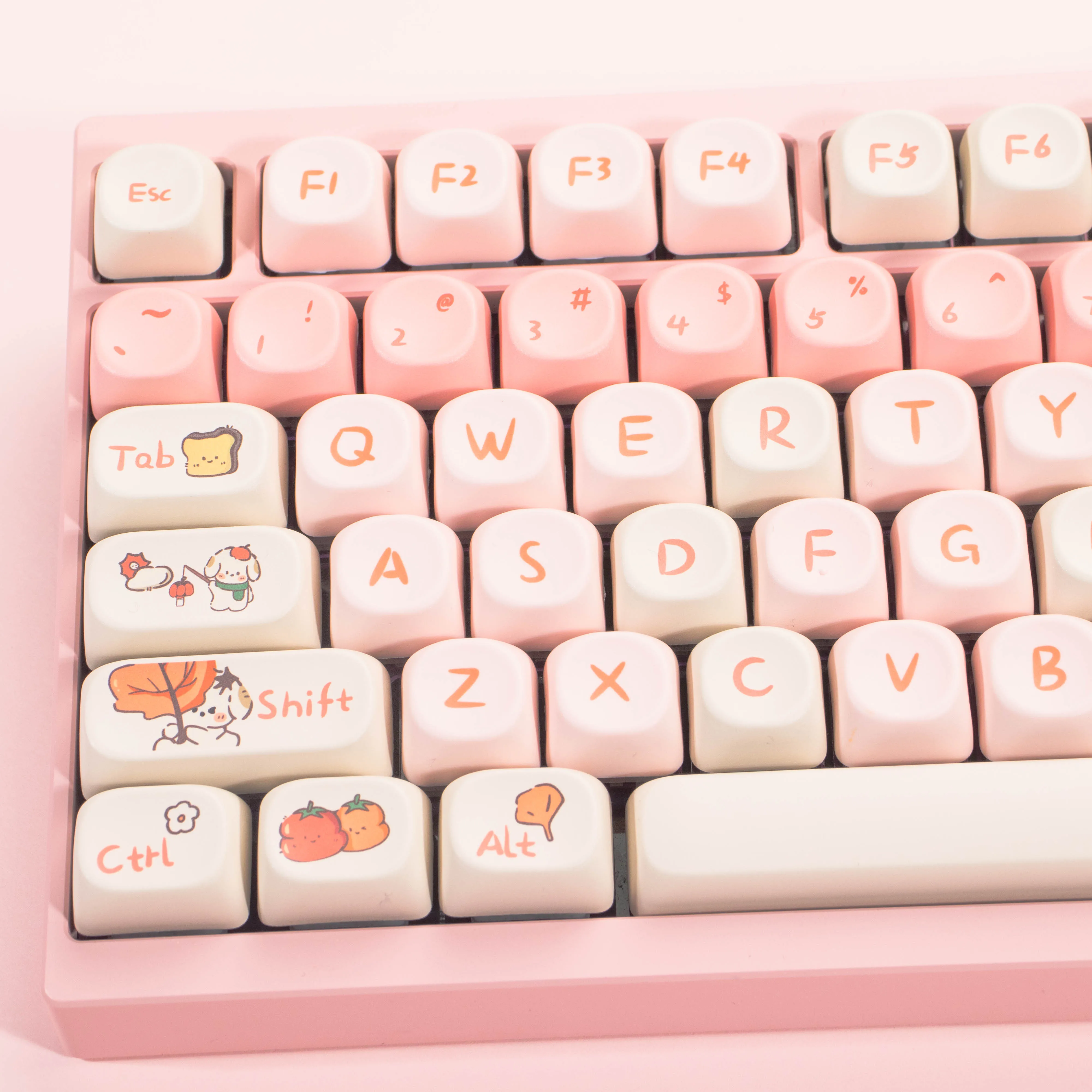 

Happy Dog Dye Sublimation PBT Keycaps 126 Keys MOA Profile Keyboard Keycaps for Cherry Gateron MX Switches Mechanical Keyboards