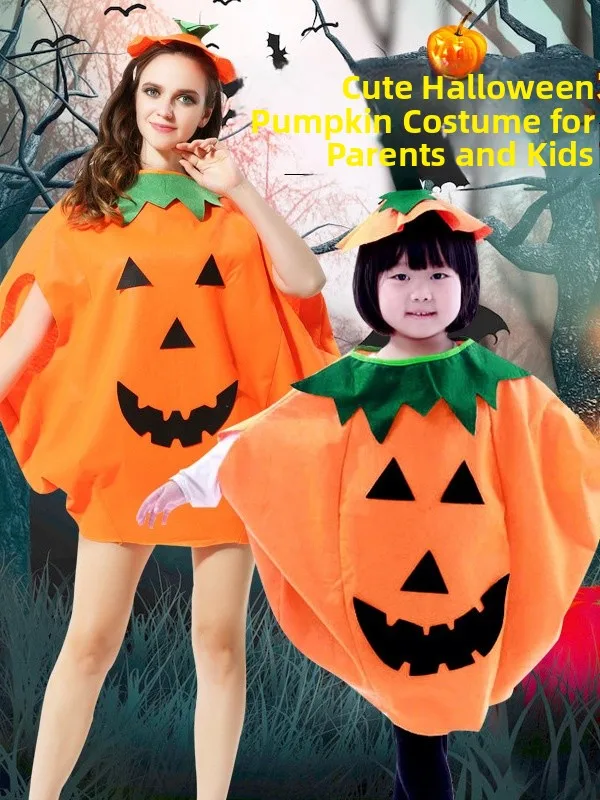 

Halloween Adult And Children's Pumpkin Performance Costume Cotton Traditional Chinese Stage Costume Autumn Festival Dress