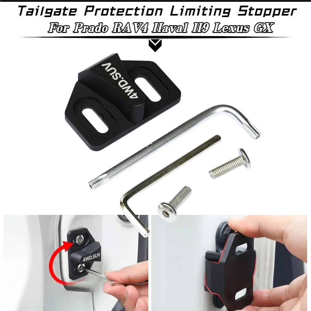 100% NEW For Prado RAV4 Haval H9 Lexus GX 2006-2022 Modification Tailgate Protection Limiting Stopper Solve Abnormal Noise