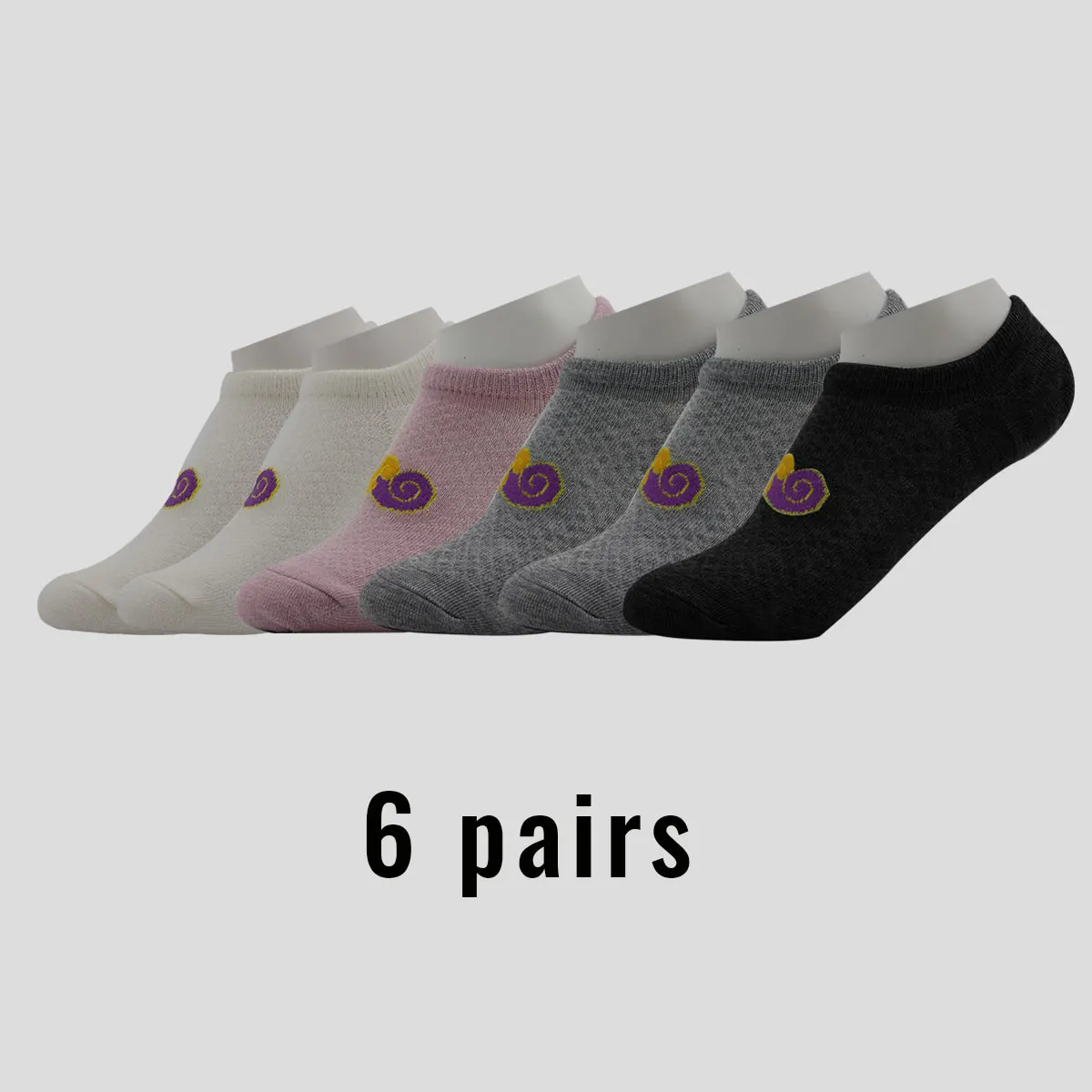 

Jutecell® 6 pairs Giftbox invisible no show clouds sock Eco-friendly material anti-bacterial function wicking breathable soft