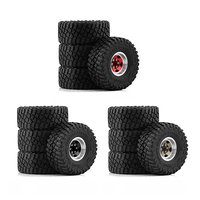 4pcs 1.0 inch Climbing Car Aluminum Alloy RC Car Wheel Tire for 1/18 TRX4M SCX24 FMS FCX18 FCX24 Furitek FX118 Off-road Parts