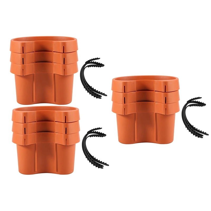 

9 Pc Unique Gutter Downspout Garden Flower Pot Drain Pipe Flower Pots Tubs Drain Pipe Garden Planters