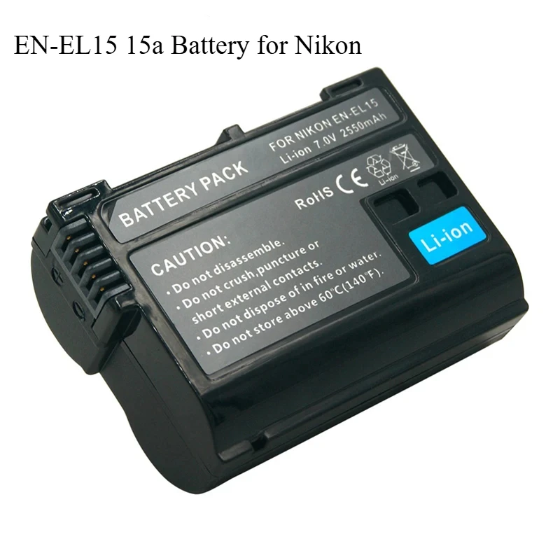 EN-EL15 EN-EL15a Battery for Nikon D7000 D7100 D7200, D850 D750 Nikon D7500 Battery D810 D500 D800 D610 D600 EN-EL15b Battery L5