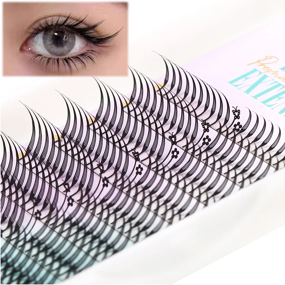 

Fox Comic Spire Lashes Premade Fan Lashes Easy to graft Natural Soft Cashmere Individual Eyelash Extension Suppliers Makeup
