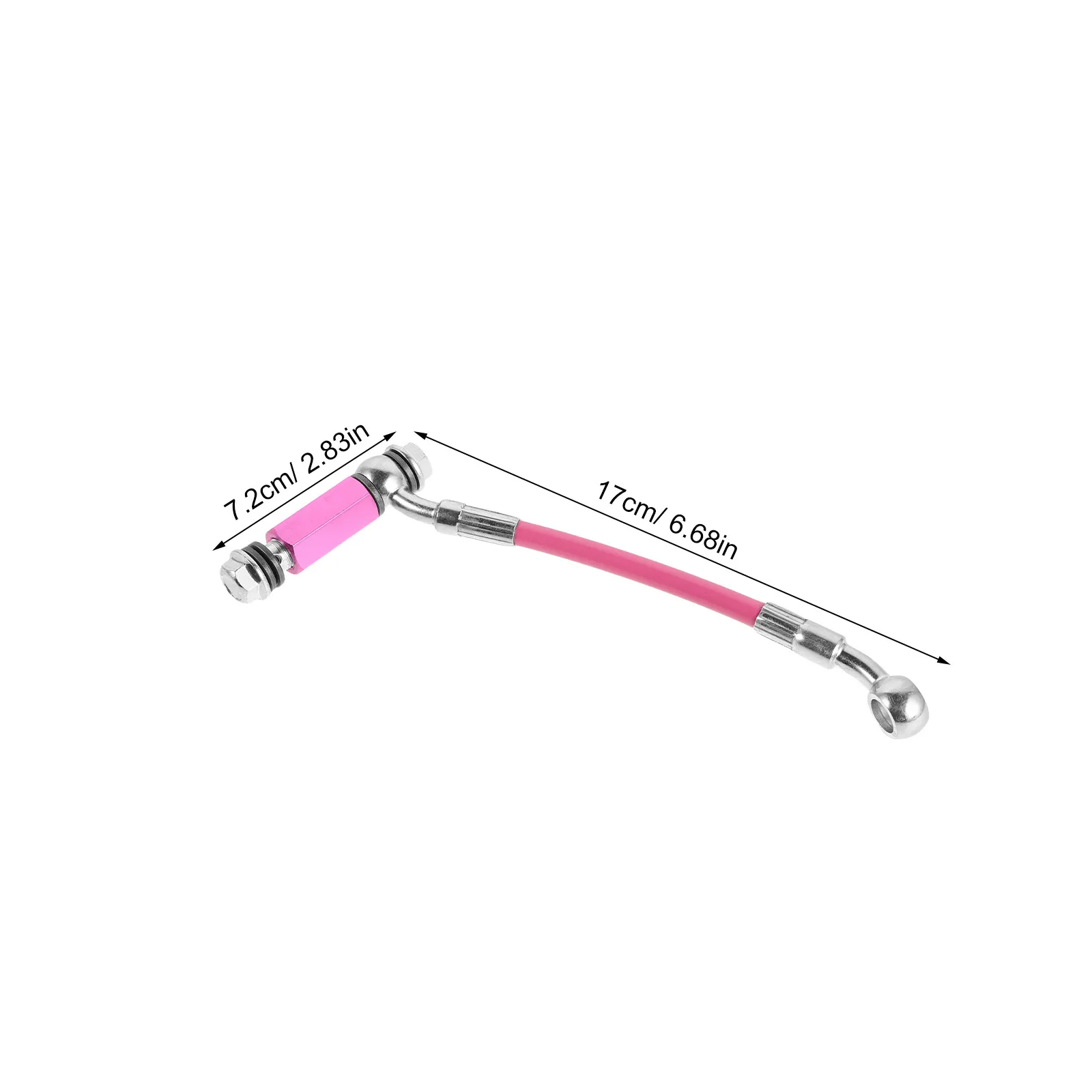 Motorcycle Brake Hose Extension Connector 15Cm High Pressure Leakproof Sealing Brake Line Coupler for Motocross Racing Atv Pink