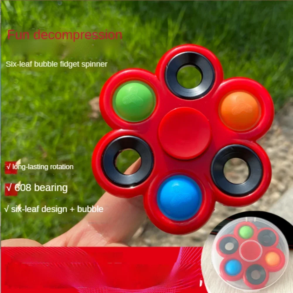 

6PCS Finger Gyro Bubble Fun Mouse Pioneer Fingertip Decompression Toy Relieve Stress