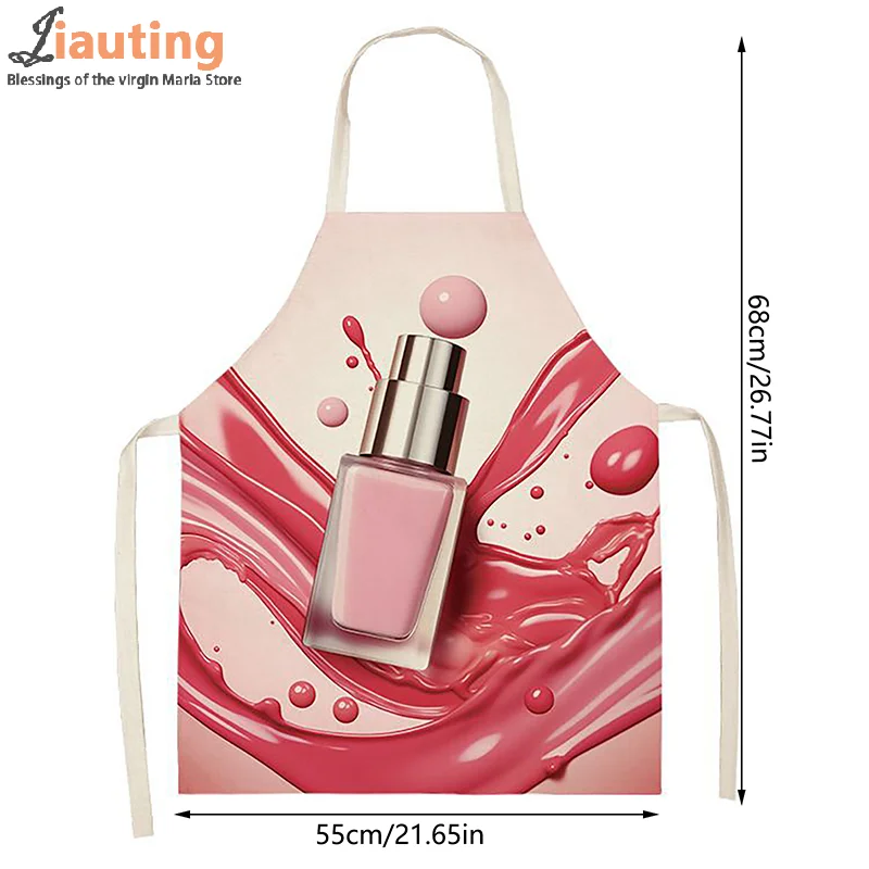 Nagellack Druck Schönheit Frauen Schürze Haushalt Nagel Techniker Maniküristen Kunst Liefert Pinafore Hause Salon Kosmetik Kittel