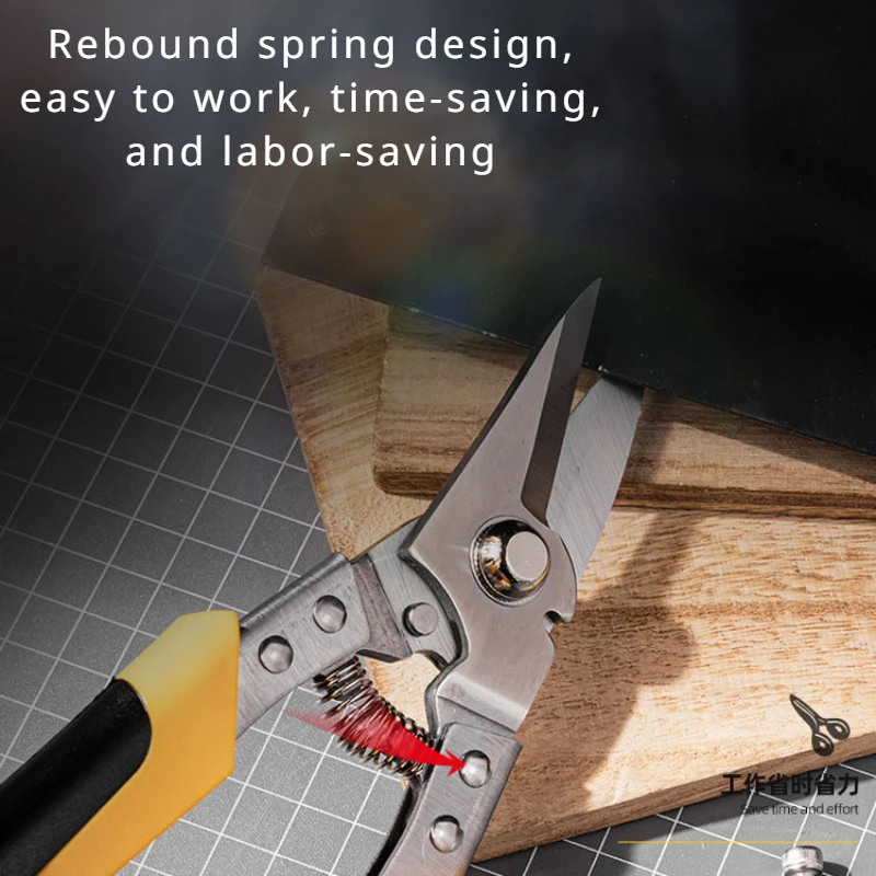 DELI Aviation Scissor Tin Snips Metal Sheet Cutting Snip Cutter Multi-directional Scissors Industrial Professional Hand Tool