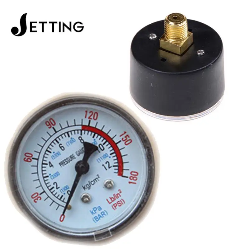 0-180PSI Air Compressor Pneumatic Hydraulic Fluid Pressure Gauge 0-12Bar new