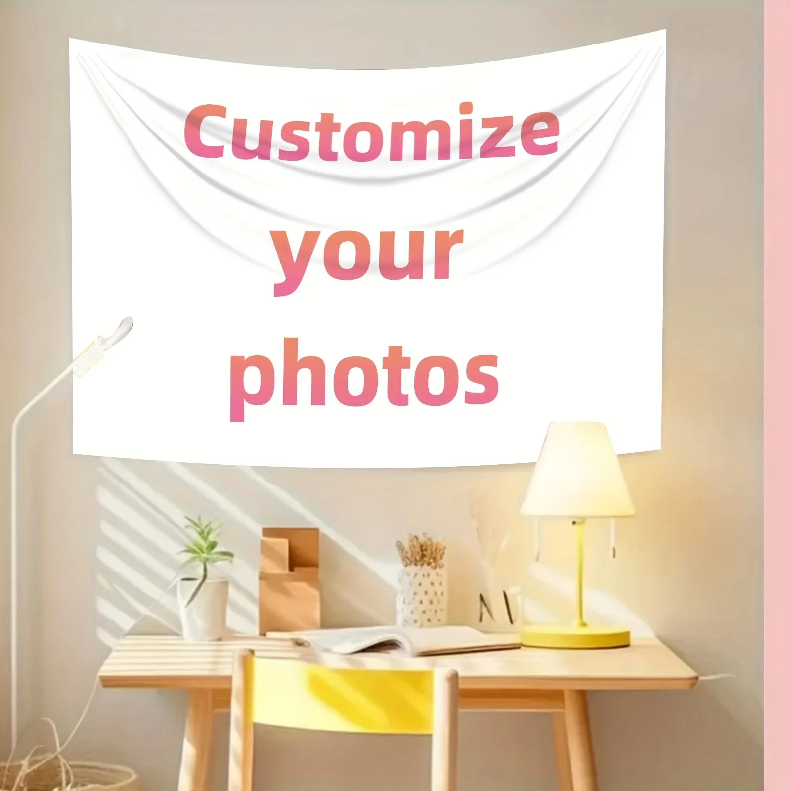 1pc Personalized Custom Banner Upload Your Own Image for A Unique Wall Hanging Backdrop, Perfect for Home & Living Room Decor.