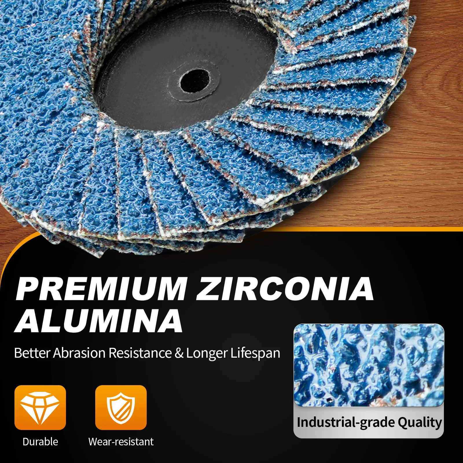 SI FANG Quick Change Flap Disc 40/60/80/120 Grit Roll Lock Zirconia Alumina Sanding Disc with 1/4