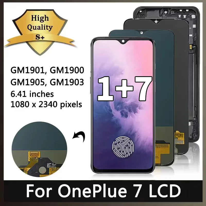 6.41" New AMOLED For OnePlus 7 1+7 LCD Display Touch Screen Digitizer Assembly For One Plus 7 M1900 GM1901 GM1903 GM1905 LCD