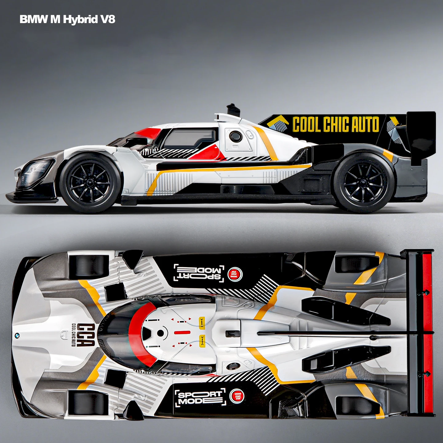 1:24 BMW M Hybrid V8 Super Racing Legering Automodel Geluid en licht Kinderspeelgoed Collectibles Verjaardagscadeau