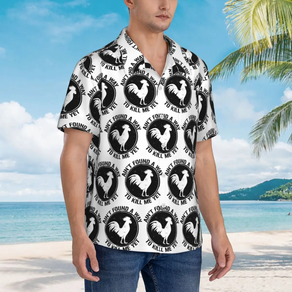 

Гавайские рубашки Rooster Dirt Layne Staley Rock, повседневная мужская рубашка с коротким рукавом для лета, пляжа, мужские топы на пуговицах