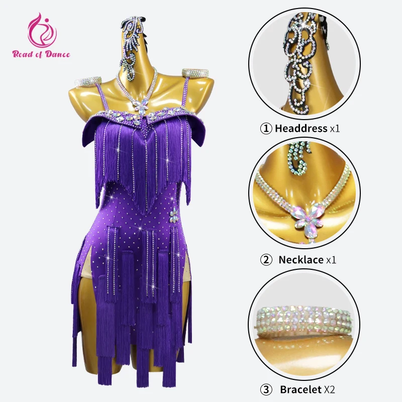 ملابس الرقص اللاتينية أزياء نسائية للفتيات 2025 قاعة الرقص الأمريكية المرحلة القياسية للمناسبات الخاصة بدلة جديدة للحفلات الراقصة