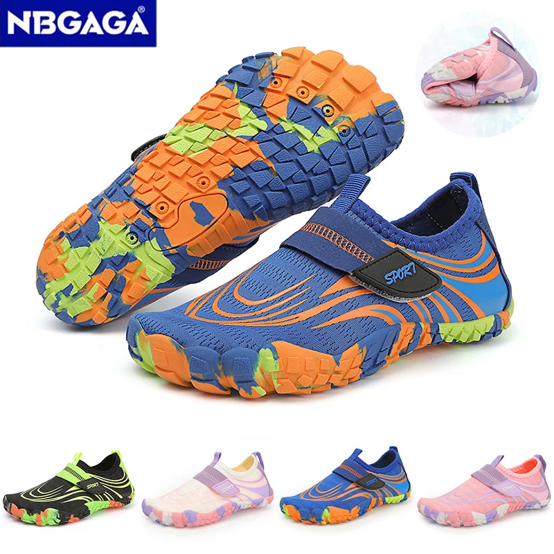 

Детская пляжная обувь для воды, быстросохнущая обувь для плавания для мальчиков, летняя дышащая повседневная тренировочная обувь для девочек в помещении