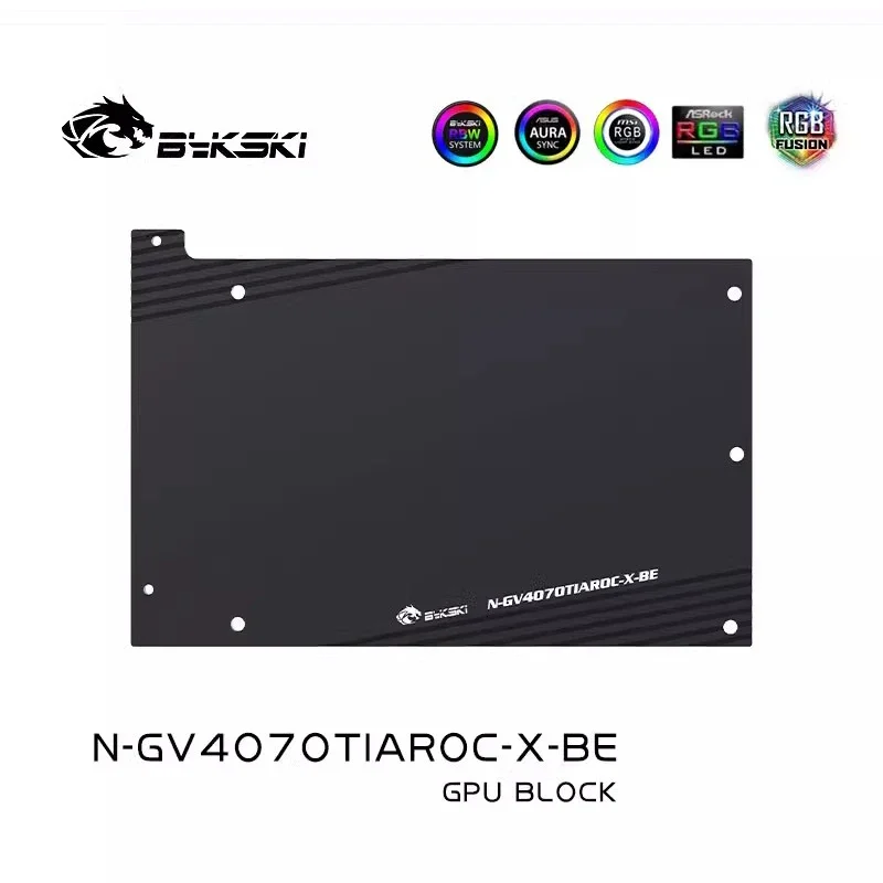 Imagem -06 - Bykski-bloco de Água para Gigabyte Geforce Rtx 4070 ti Gaming Aero Twf3oc Cartão Gpu Cooler de Cobre Radiador Rgb N-gv4070tiaroc-x