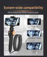 8mm 360 Degree Turn Industrial Endoscope Car Inspection Camera With 8LED for iPhone Android 1080P Articulated Borescope 1M/2M/3M