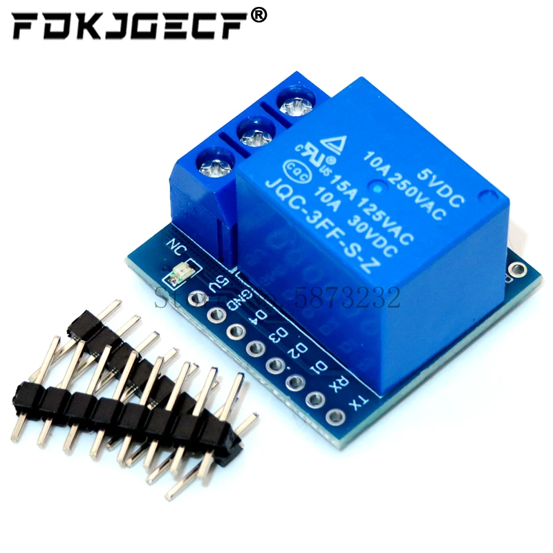 One Channel Wemos D1 Mini Relay Shield Wemos D1 Mini Relay Module ESP8266 Development Board 1 channel