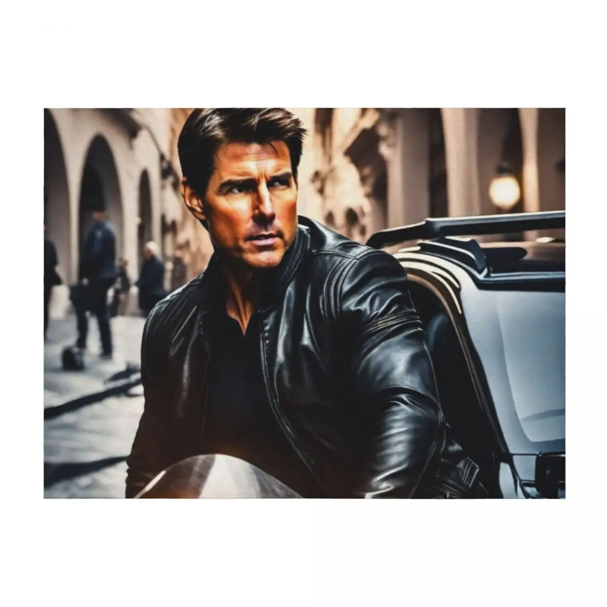 

Tom Cruise Mission Impossible 6 Motorbike High Speed Escape Scene Throw Blanket Thin Sofas Picnic Moving Blankets