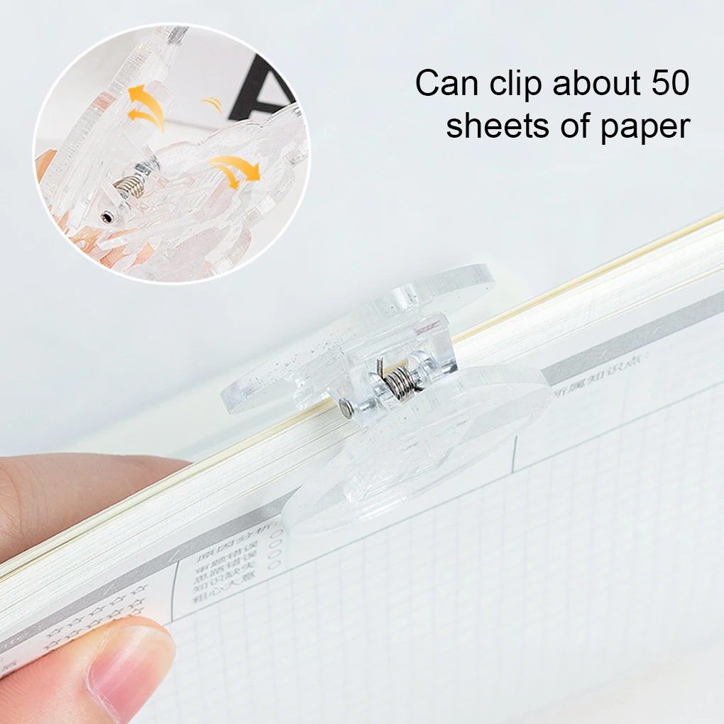 15 Pieces ABS Spring Clip Portable Replacing Transparent Name Tag Chest Card Note Clamp Accessories Single-sided