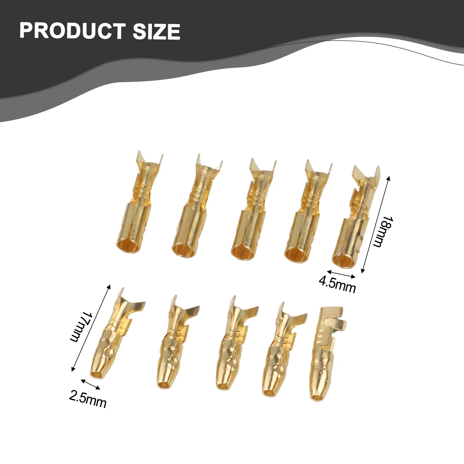 120PCS Brass Male Female Wire Terminal Connectors for Motorcycle Car Boats with Plastic Storage Box and Covers