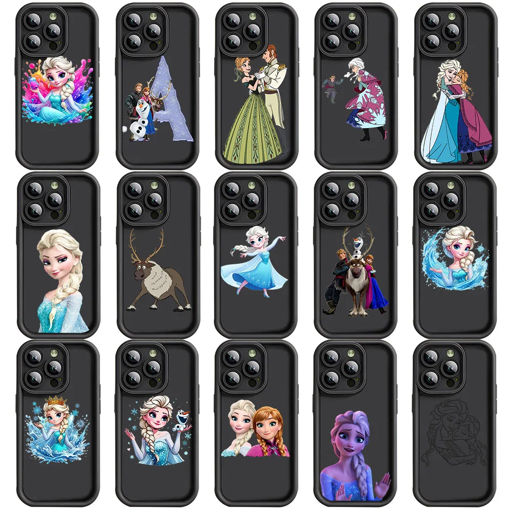 Y-35 Frozen Black Case for iPhone 12 11 X XS XR Pro Max Mini 8 Plus