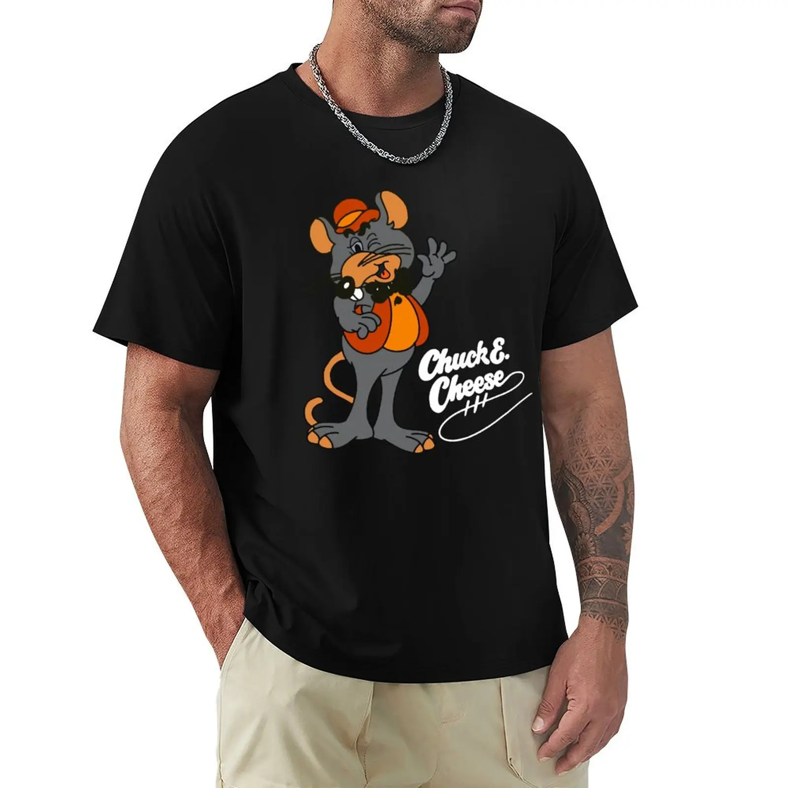 Chuck E Cheese_s 1 T-Shirt Plus Size Solid Color T-Shirt