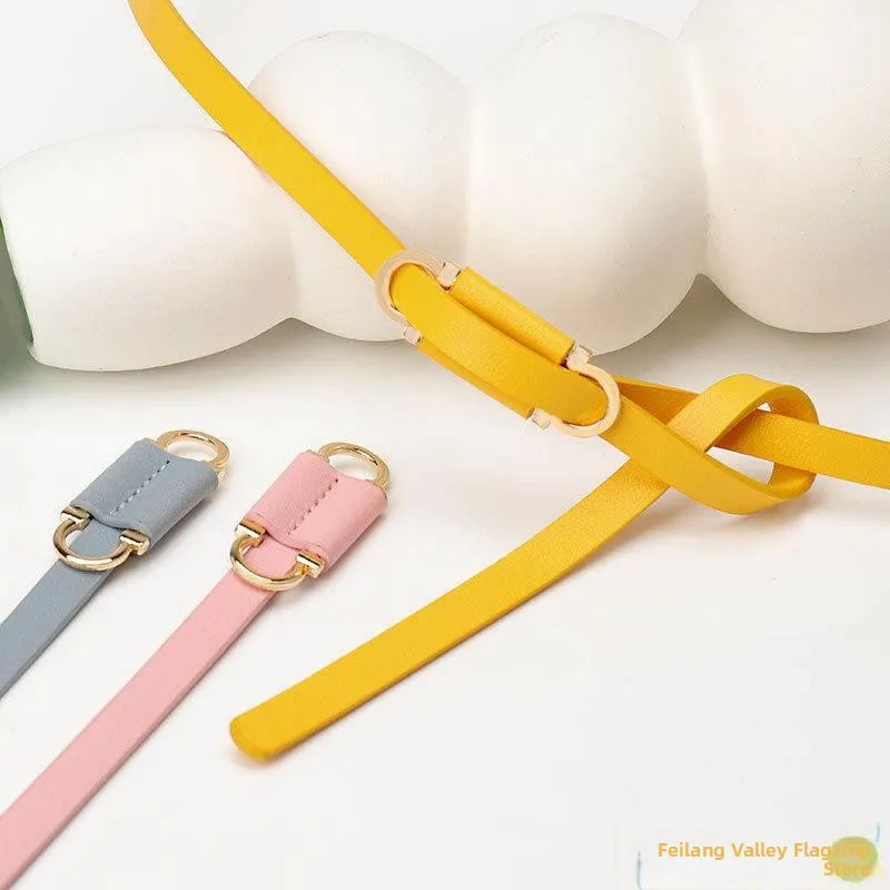 

Ретро-желтый пояс для платья, женский декоративный ремень, универсальный черный модный кожаный пояс, тонкий пояс-корсет