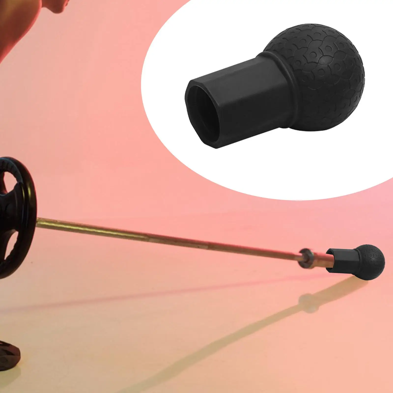 

Attachment for Barbell Ball Rubber Holder 2.56inch Barbell Floor Swivel Base for Rows Deadlifts Accessories