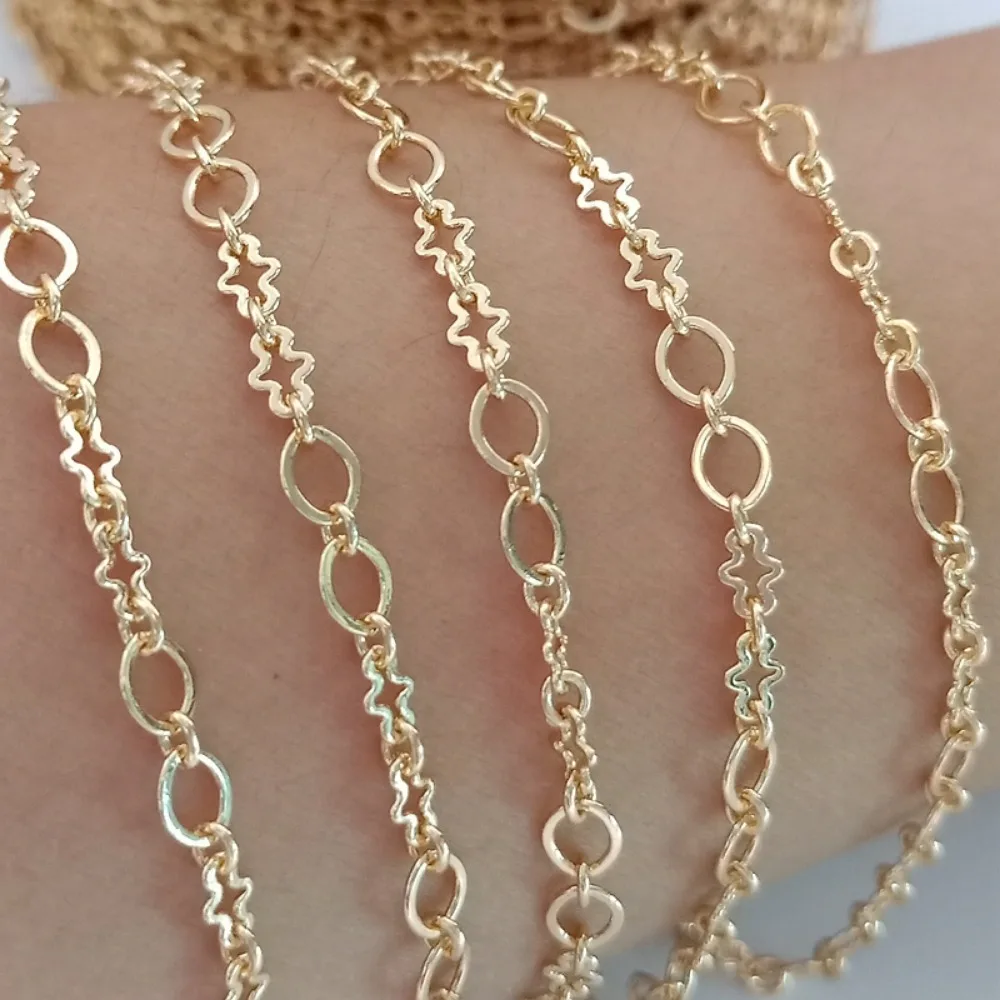 14K Gold-plated Chain, Fancy Large 0-chain, Fashionable New DIY Accessory Chain, Necklace and Bracelet