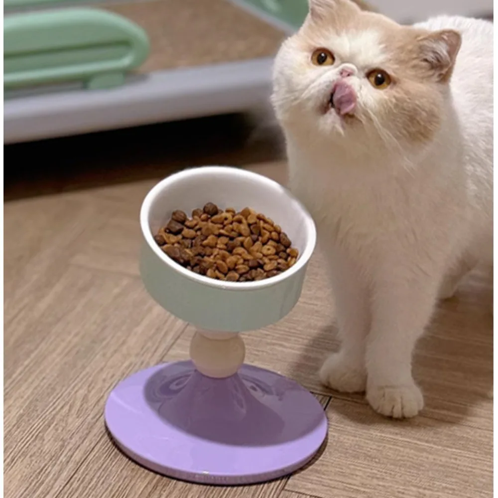 

1Pc Cat Bowl with Adjustable Neck Bowl Cat Food Bowl Creative Dog Feeders Anti-Knock Over Pet Feeding Friendly Puppy Supplies