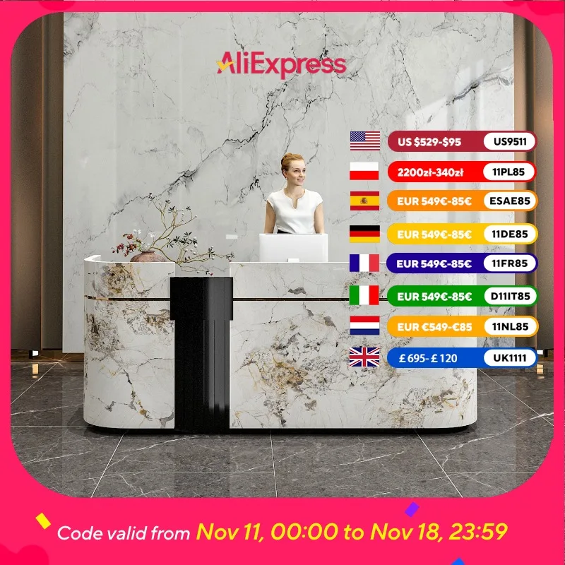 

Beauty Clinic Reception Desks Counter Display Modern Office Reception Desks Computer Salon Bancone Da Reception Furniture