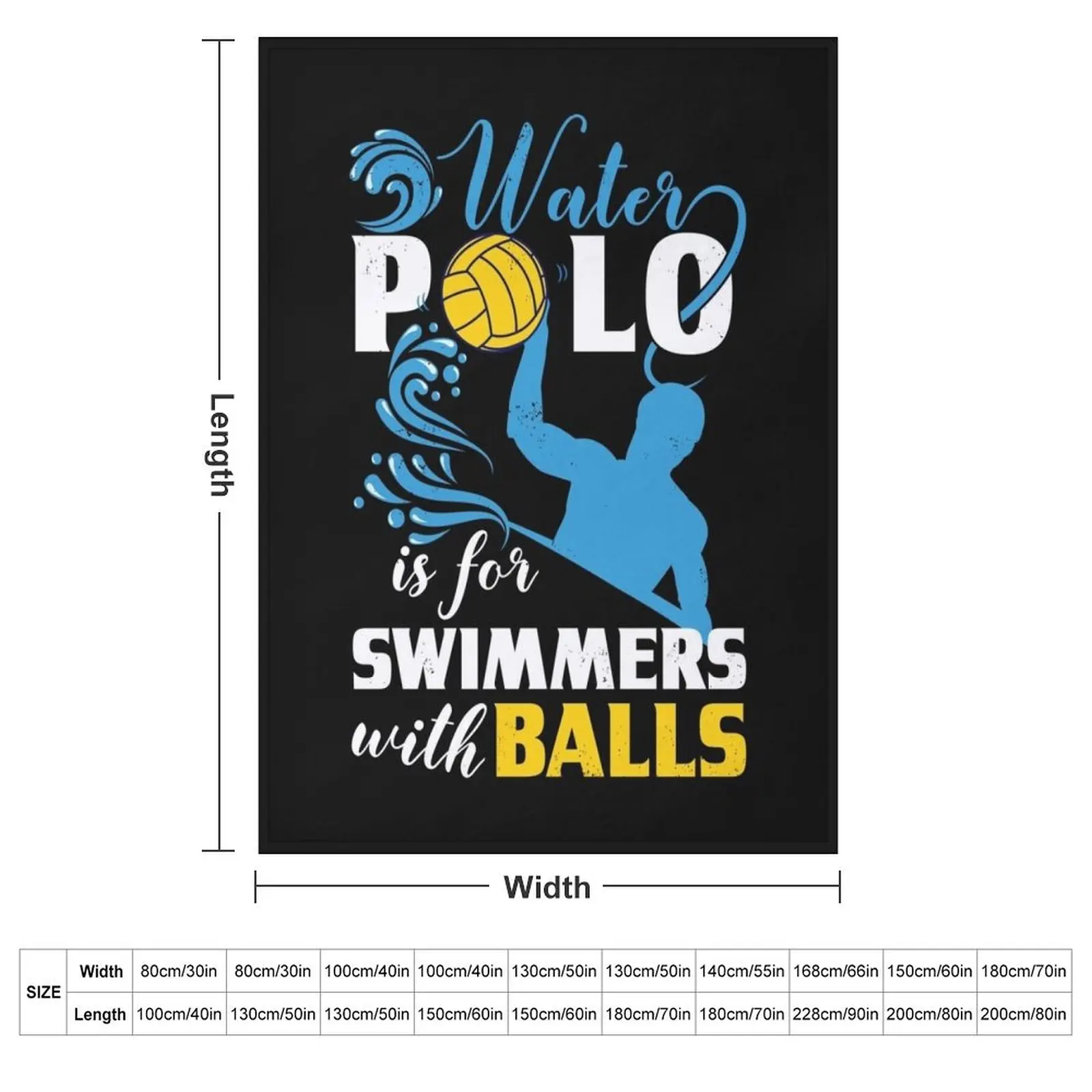 Water Polo graphic Gifts Men and Women Funny Quotes Player design Throw Blanket Soft Beds Flannel Fabric Blankets